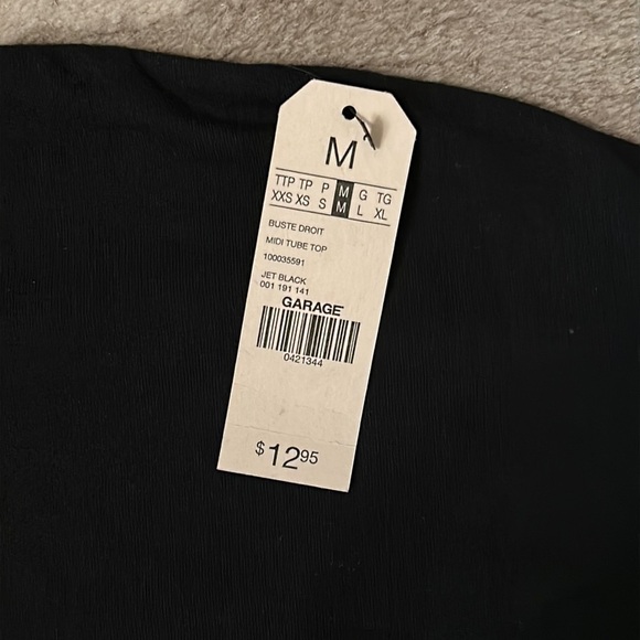 New with tags size M black Garage tube top - Picture 2 of 4